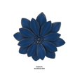 thumbnail image 3 of Decoración de pared de metal, decoración de pared de metal, flores, esculturas colgantes florales de múltiples capas, arte azul oscuro) (1 unidad), 3 of 5
