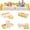 Yellow & White, variant on GlowPlume 12-Piece Modular Foam Sofa Convertible Sectional Lounge Chair Play Mat Set Pink White Corduroy