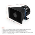 thumbnail image 2 of 100W 12V 5 Sound Loud Car Alarm Fire Horn Siren PA Speaker MIC System, 2 of 8