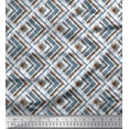 thumbnail image 1 of Soimoi Japan Crepe Satin Fabric Diagonal Check Decor Fabric Printed Yard 42 Inch Wide, 1 of 3