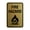 Brushed Gold, variant on Portrait Round Fire Hazard Sign (Black) - Small