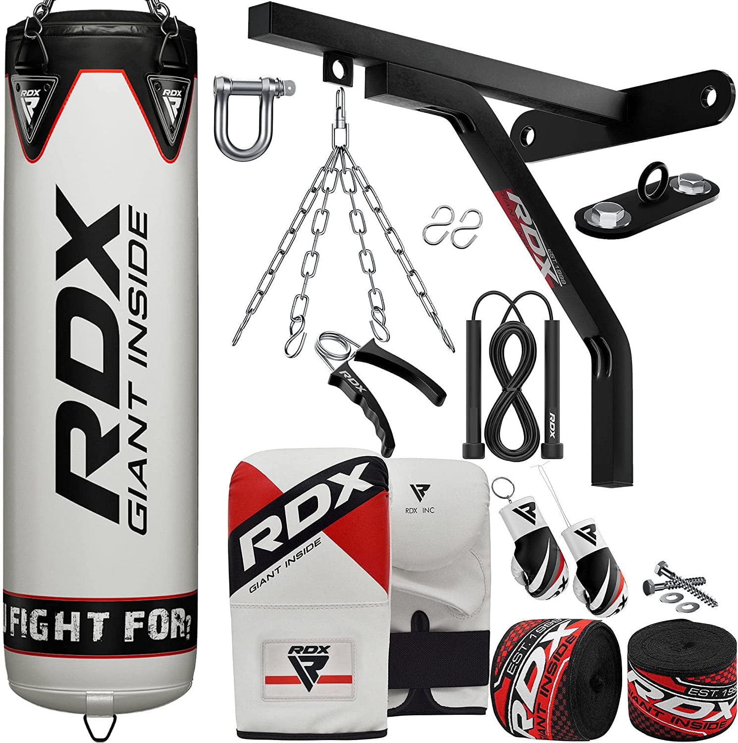 ULTRA FITNESS Boxing Punch Bag 4ft 5ft Heavy Filled MMA Training Kit Set 