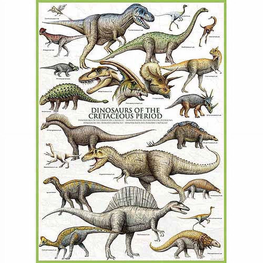 Eurographicspuzzles - Dinosaurs - Cretaceous Period - Jigsaw Puzzle - 1000 Pieces