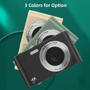 4K Digital Camera Camcorder 48MP Digital Video Camera 2.4 Inch Screen 16X Digital Zoom Anti-shake Face Detection Beauty Effect Motion detection Built-in Flash Battery