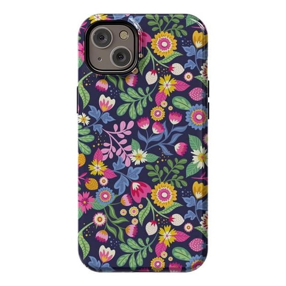 ArtsCase AC-02219136 StrongFit Designer Cases for iPhone 14 Plus, Orange - Bright Flowers