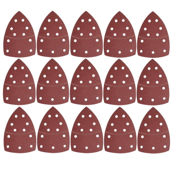 LITINKIMI 60Pcs Sandpaper for Polishing Brown Self-Adhesive Triangle Paper for Multi-Material Grinding