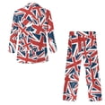 thumbnail image 2 of Whosucclay Union Jack Pattern Anti Shrink Boys Suit, Two Piece Formal Wear Outfit Elastic Waist Polyester Boys Suit Set for Graduation Party, 2 of 10