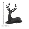 thumbnail image 3 of Christmas Reindeer Figurine Decor, Festive Home Figurine Christmas Holiday Elk Sculpture Ornamenttabletop Decor,Living Room Office Desk Decorative Statue, 3 of 6