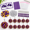 Purple, variant on Blue 12 Set Cheer Pom DIY Making & Beading Kit with Keychains and Bag Tags