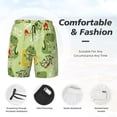thumbnail image 3 of Yiaed Cute Dinosaurs Cartoon Print Mens Swim Trunks Bathing Suit Compression Liner Beach Swim Shorts Swimwear Quick Dry Zipper Pocket No-Chafing Board Short-, 3 of 6