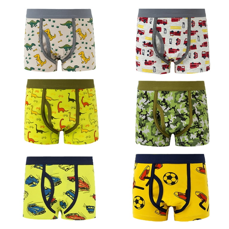 Esaierr Toddler Boys Dinosaur Cotton Underwear 5PCS Kids Boxer Briefs for  2-12Y
