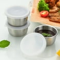 thumbnail image 3 of Stainless Steel Mixing Bowls Food Storage Containers Set Airtight Lids, 3 of 9