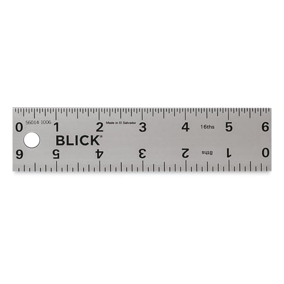 Blick Aluminum Non-Slip Ruler - 6"