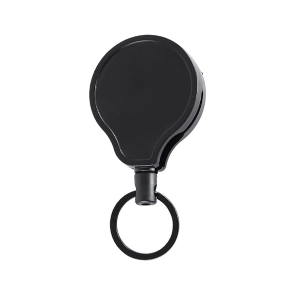 Heavy Duty Retractable ID Badge Holder with Telescopic Steel Lanyard and Secure Keyring Attachment for Workplace Control