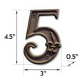 thumbnail image 2 of NACH DB62-5 House Numbers, 4.5 Inch, Rustic Brown, 2 of 5