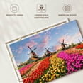 thumbnail image 6 of Elephant Stock Netherlands Tulips And Windmills Wall Art - Horizontal Canvas Wall Art - Living Room Wall Decor - Nature Canvas - Gold And Beige Decor - 24" x 16", 6 of 8