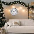 thumbnail image 4 of Silent Wall Clock Non Ticking, 9.84 Inch Wall Clocks Battery Operated, Small Analog Clock for Bedroom Home Office Kitchen Bathroom, Easy to Read(White), 4 of 7