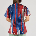 thumbnail image 5 of Scrubs Tops for Women 4th Of July Shirts American Flag Star sand Stripes Printed Nursing Uniform Plus Size V Neck T Shirts Short Sleeve Scrub Top Casual 250 Years USA Anniversary Shirt, 5 of 5