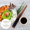 thumbnail image 4 of 2PCS Flower Ceramic Seasoning Dipping Bowl Sakura Design Porcelain Sauce Dish Plate for Condiment Kitchen BBQ (Blanco), 4 of 7