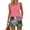 Pink, variant on JULMCOMO 2 Piece Sets for Women Sleeveless Tank Top Hawaiian Casual Short Sets Drawstring Waist Beach Vacation Summer Clothes with Pockets Black 3XL
