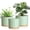 Matte Green&brown, variant on 10/9/8 Inch Plant Pots 3 Pack, with Drainage Hole & Saucers | Cylindrical plastic planters with drainage holes & saucers.