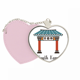 thumbnail image 1 of Corea del Sur hitos la Bulguksa Bolsa de viaje Mirror maquillaje corazón rosa, 1 of 4