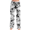 thumbnail image 2 of QWKLEAJ Halloween Pajama Pants Women Loose Fit Elastic Waist Lounge Sleepwear Holiday Party Casual Long Trousers Novelty Print Bottoms Comfy Home Wear Festive Themed Cozy Legging Style, 2 of 5
