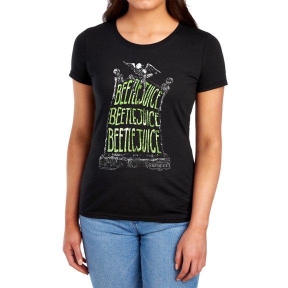 Beetlejuice Headstone Name Women's T Shirt,Headstone Name, Small