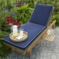 thumbnail image 2 of Sunbrella Kokomo Hinged Sunlounger Cushion with  Fabric Charcoal with Natural, 2 of 5
