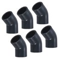 thumbnail image 1 of Conector adaptador de 45 grados Uxcell de 6 piezas, codo de ajuste de tubería de 1" Schedule 80 para línea de agua, gris, 1 of 6