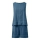 thumbnail image 4 of Conjunto de pantalones cortos para mujer, ropa informal para el día a día: camiseta sin mangas con bolsillo y pantalones cortos cómodos, conjunto transpirable para primavera-verano., 4 of 6