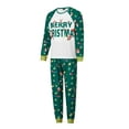 thumbnail image 6 of Christmas Family Pajamas Matching Set Letter Print Long Sleeve Tops and Santa Claus Print Pants Sleepwear, 6 of 10