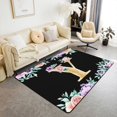 thumbnail image 1 of Erosebridal Initial Letter Y Rugs For Bedroom 6'6" x 4'11", Gold Living Room Carpet, Kawaii Floral Bedroom Rugs, Living Room Rug Room Decoration, Non Slip, 1 of 5