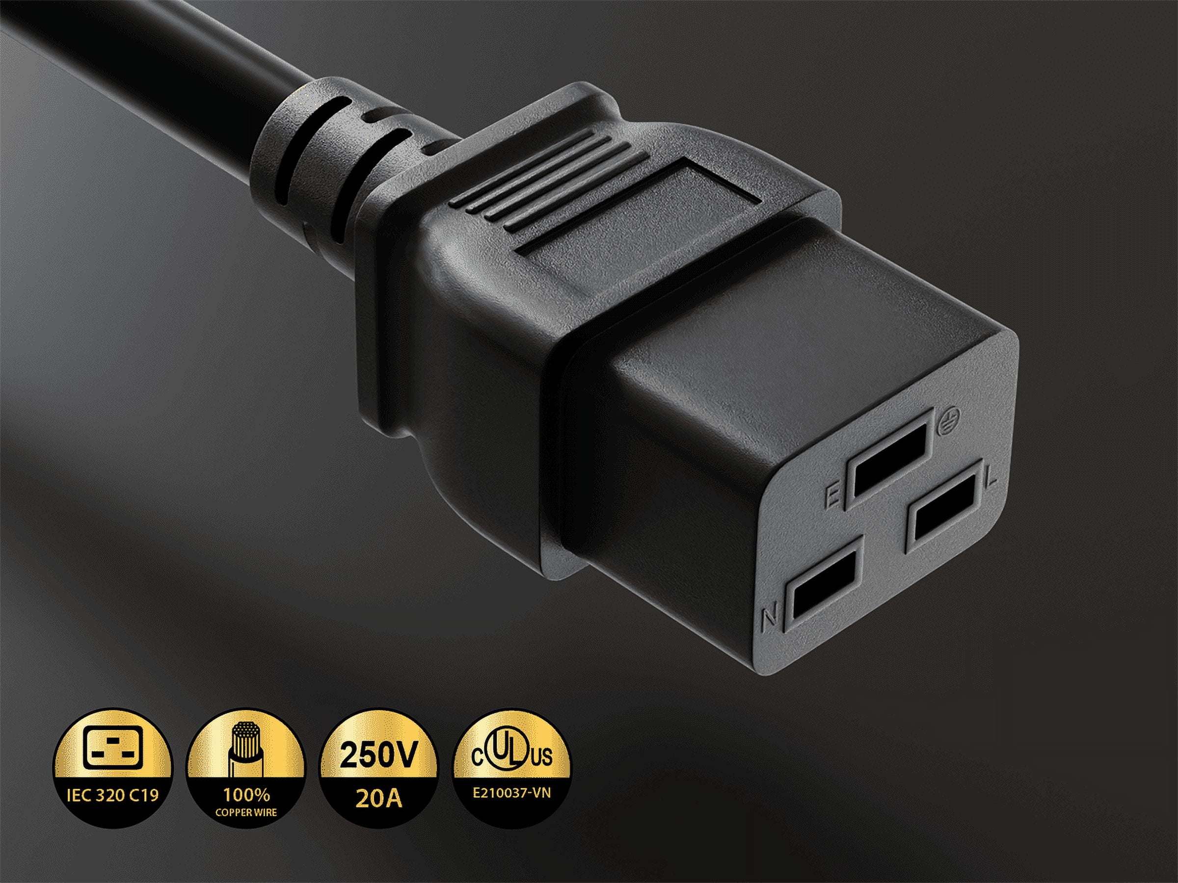 Cable Leader 6ft NEMA L6-30P to C19 Heavy Duty Power Cord 12AWG 20A 250V UL Listed