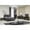 Gray, variant on 79" X 80" X 43" 4pc Eastern King Modern Black High Gloss Bedroom Set