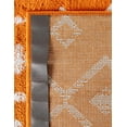 thumbnail image 4 of Unique Loom Moroccan Trellis Collection Area Rug - Mamounia (9' x 12' Rectangle Orange/Ivory), 4 of 11
