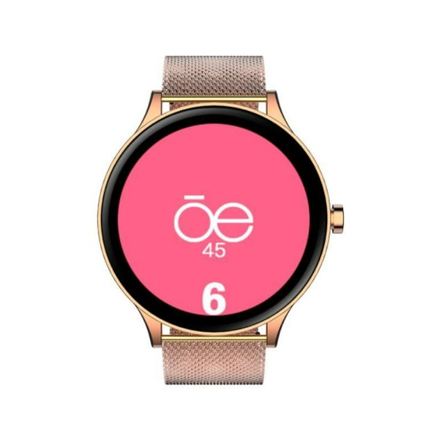 Smartwatch Cloe Unisex Casual Correa De mesh Pantalla HD Notificaciones RRSS Modelo OE2198 BK rosa 50mm CLOE OE2198 Walmart en linea