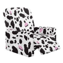 HELLHERO Cow Print Recliner Seat Covers for Reclining Chair Non Slip Fitted Recliner Couch Covers That Stay in Place, Home Decor, Easy to Install