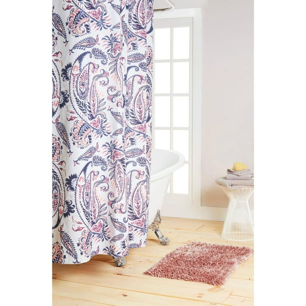 Nicole Miller Cotton Shower Curtain Sydney 72 X72 Com Nicole Miller Cotton Shower Curtain, Nicole Miller Curtains Pink
