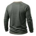 thumbnail image 4 of Men's Long Sleeve Crew Neck Pullover T Shirt Casual Fashion Solid Color Slim Fit Sports Tops Fall Winter Lightweight Soft Comfort Shirts, 4 of 7