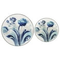 thumbnail image 3 of Elama Peony Garden 16 Piece Floral Design Round Porcelain Dinnerware Set in Blue, 3 of 9