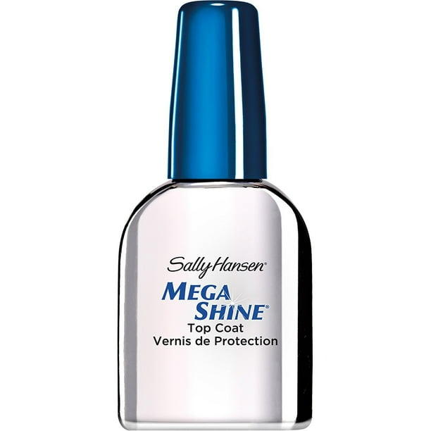 Sally Hansen Mega Shine Top Coat, Clear, 0.43 fl Oz