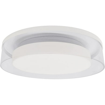 

Light Blue USA 18 inch Flush Mount LED Ceiling Light Fixture Cylindrical Opal Glass Light 3000K Warm White