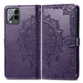 thumbnail image 2 of Feishell Embossed PU Leather Wallet Phone Case for T-Mobile REVVL 6 Pro 6.82 inch,Full Protection Magnetic Clasp Flip Stand Card Slots Shockproof Protective Cover with Hand Strap,Purple, 2 of 7