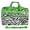 Green Trim Zebra, variant on World Traveler 19-inch Carry-On Shoulder Duffel Bag - Blue Trim Zebra