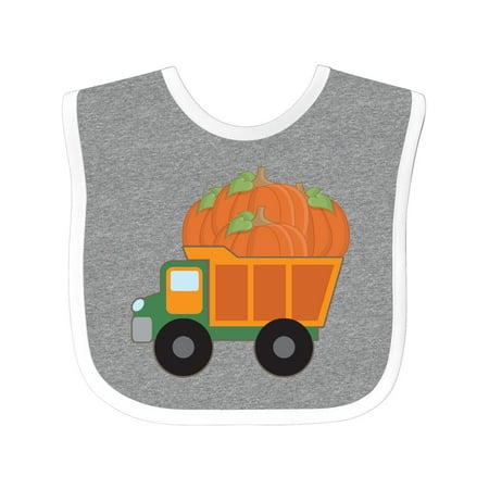 

Inktastic Pumpkin Truck Thanksgiving Halloween Gift Baby Boy or Baby Girl Bib