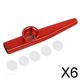 thumbnail image 1 of 6x Metal de Aleación de Aluminio Kazoo con de Diafragma de Flauta de 5 Piezas para Instrumento de Niños, 1 of 8