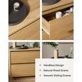 thumbnail image 5 of Joyyskill Mid Century Modern Nightstand with 2 Drawers, Wooden End Table Bed Side Table with Storage Bedside Night Stand, Natural Oak, 5 of 6