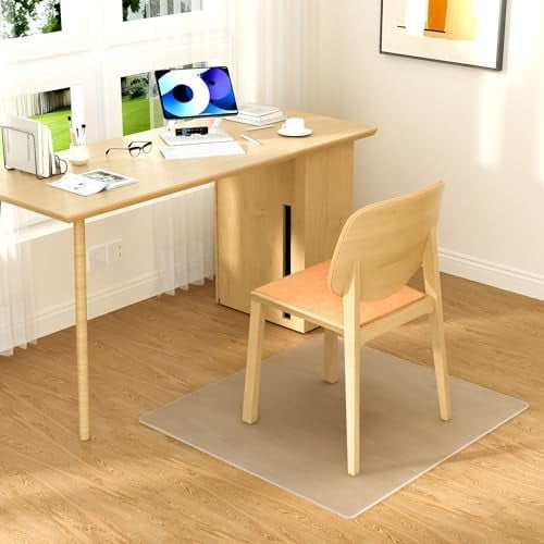 Chair mat for Hard Floors, 28" x 30", Small Chair Mat Clear Easy Glide on Hard Floors, Chair Mat Under Desk Chair, Transparent Floor Mats Wood/Tile Protection Mat for Office & Home
