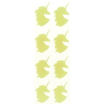 Royal Green Under the Sea Unicorn Stickers for Girls 2 inch (50mm) in Pastel Yellow - 80 Pack